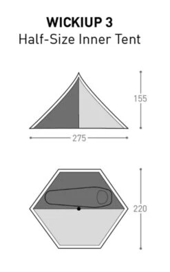 Bach WickiUp 3 Half Innertent -NatureGear Verkaufsgeschäft 282997 masse